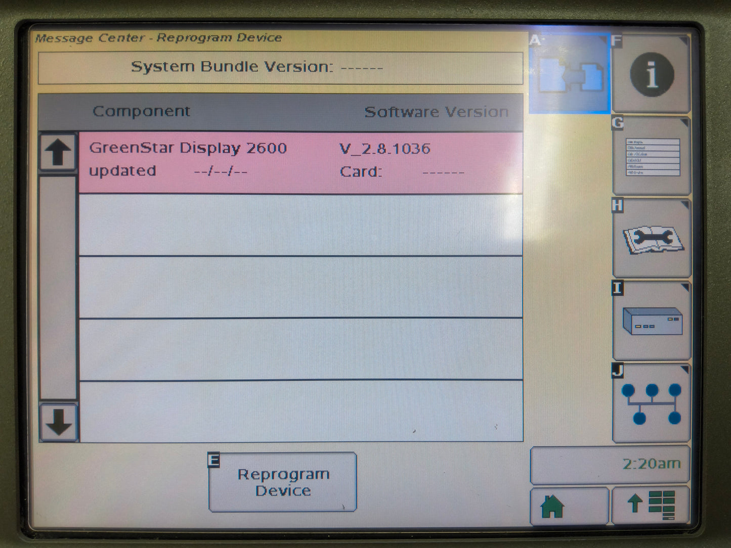 John Deere GreenStar™ GS2 2600 Display