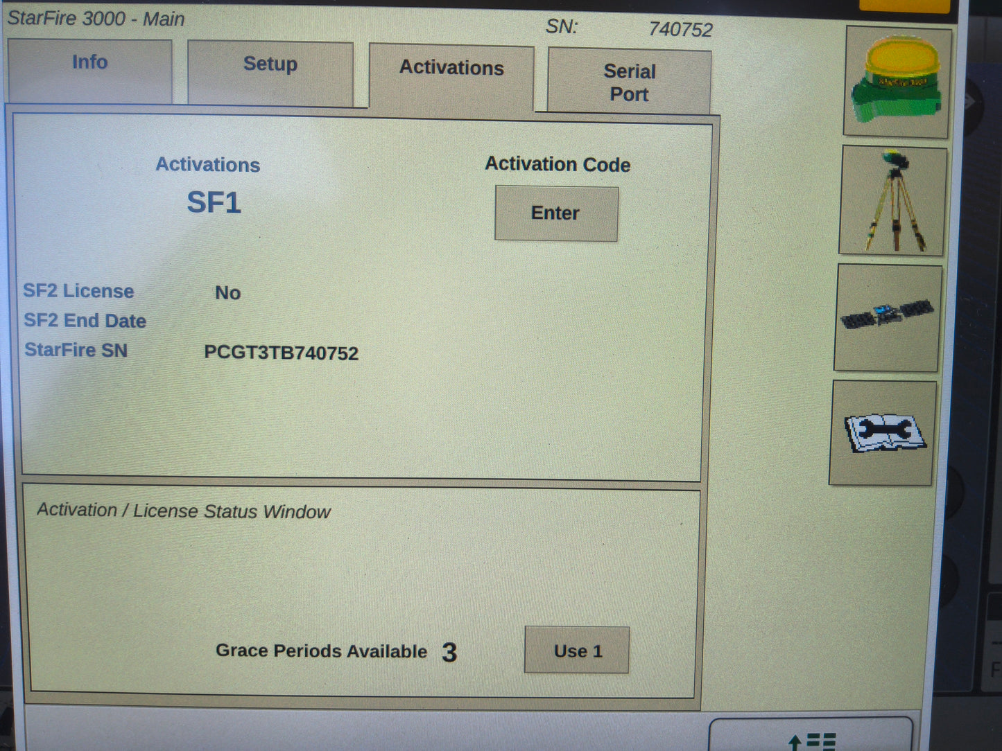 John Deere StarFire™ 3000 GPS Receiver
