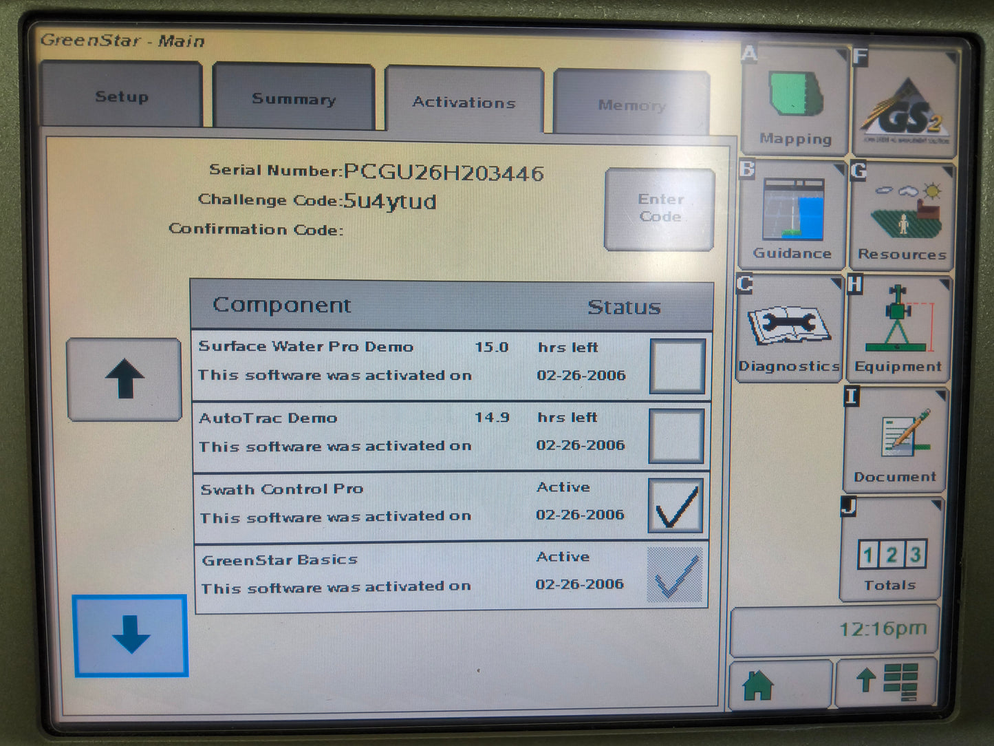 John Deere GreenStar™ GS2 2600 Display