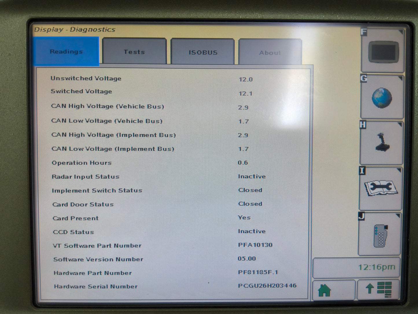 John Deere GreenStar™ GS2 2600 Display