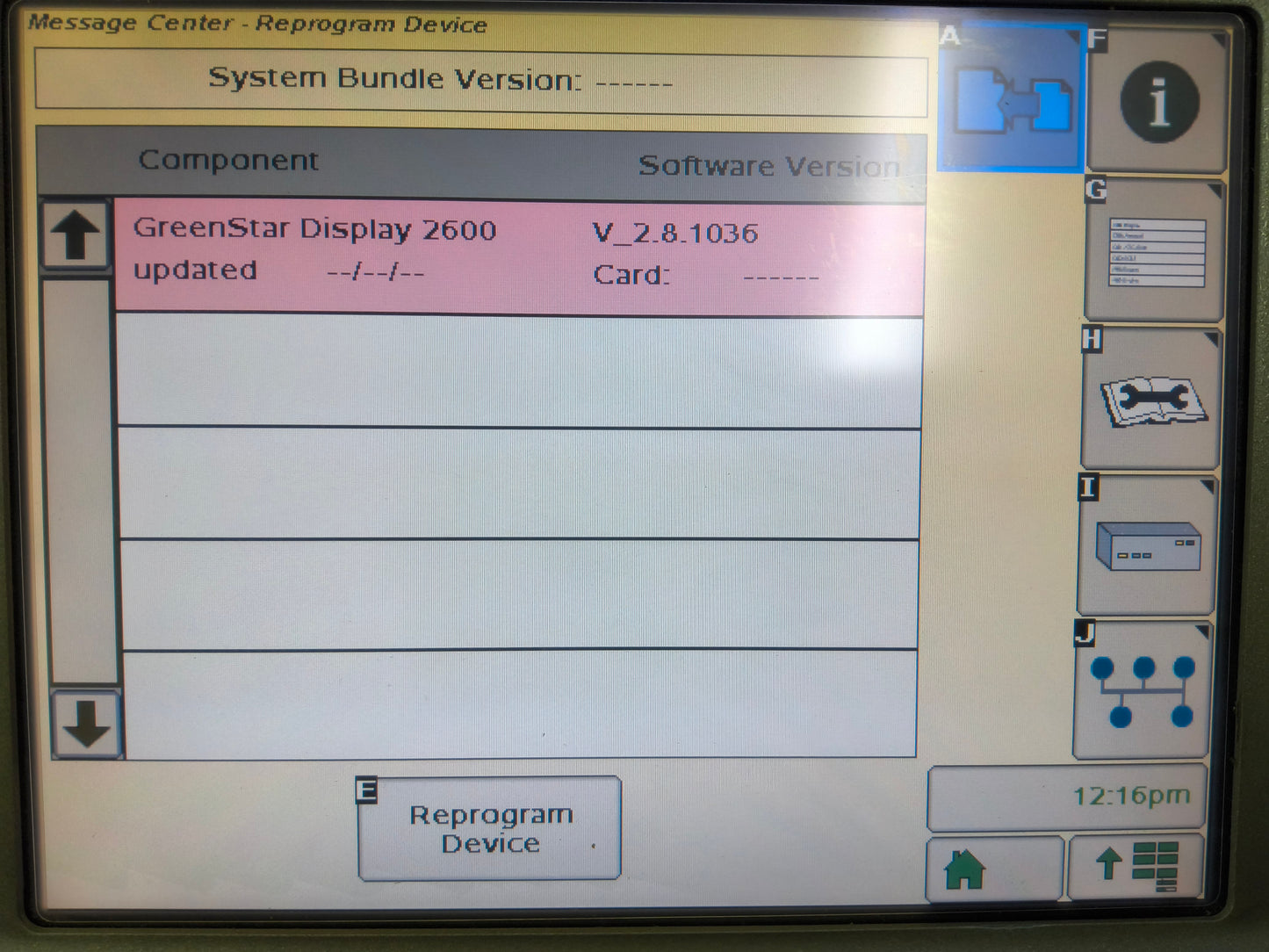 John Deere GreenStar™ GS2 2600 Display