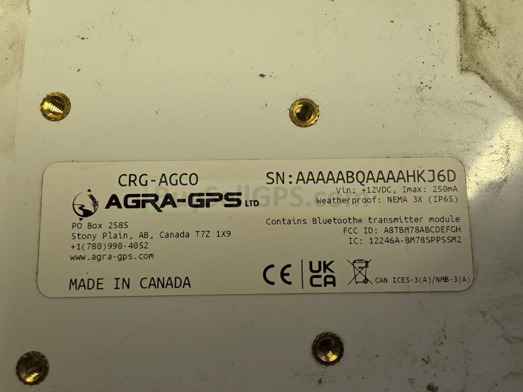 Agra-GPS CRG RTK GPS Receiver PERMANENTLY SOLD OUT - Please see the CloudBase Modem for a better cellular RTK