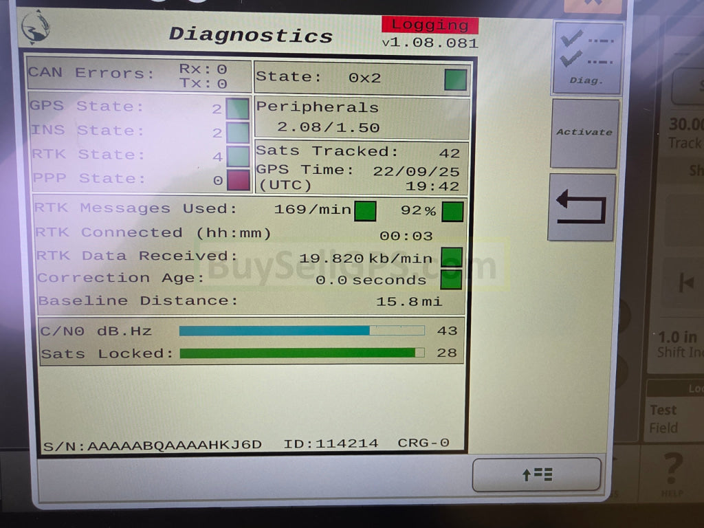 Agra-GPS CRG RTK GPS Receiver PERMANENTLY SOLD OUT - Please see the CloudBase Modem for a better cellular RTK