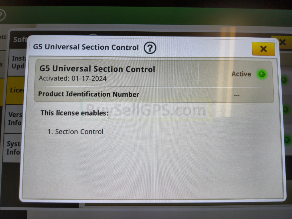 John Deere G5 Plus Universal Display With Permanent Activations Agriculture