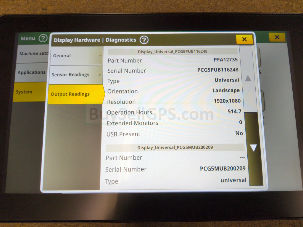 John Deere G5 Plus Universal Display with Permanent Activations Agriculture
