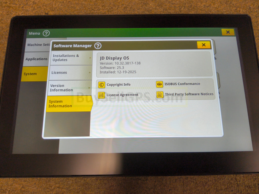 John Deere G5 Plus Universal Display with Permanent Activations Agriculture