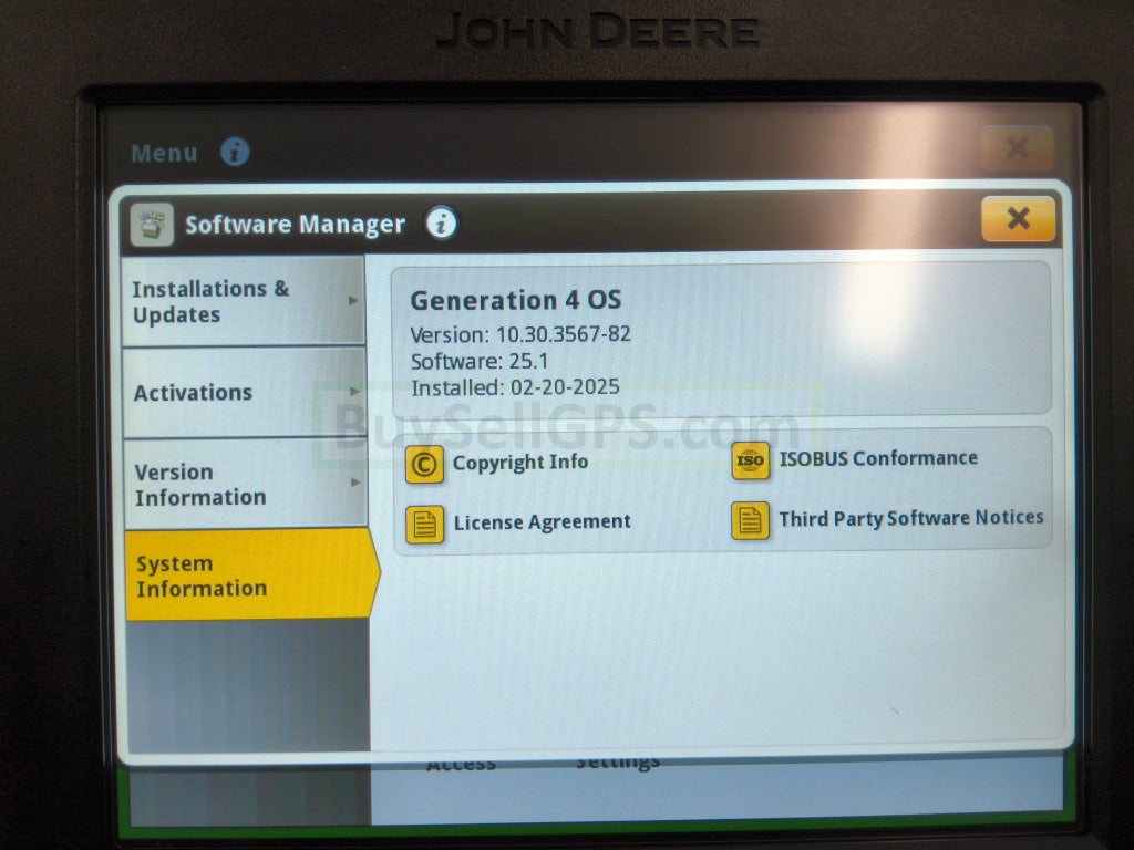 John Deere Gen 4 4640 Display Agriculture