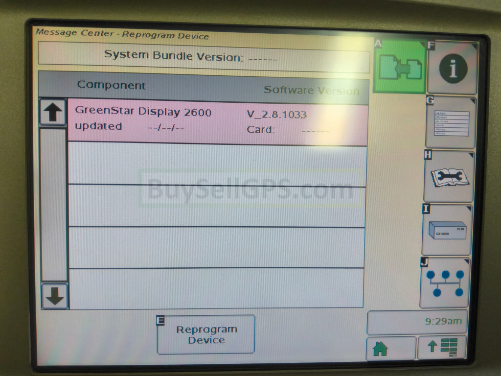 John Deere GreenStar™ GS2 2600 Display Agriculture