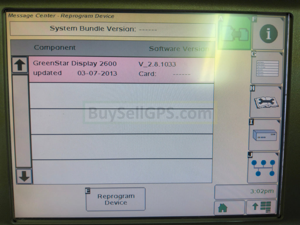 John Deere GreenStar™ GS2 2600 Display Agriculture