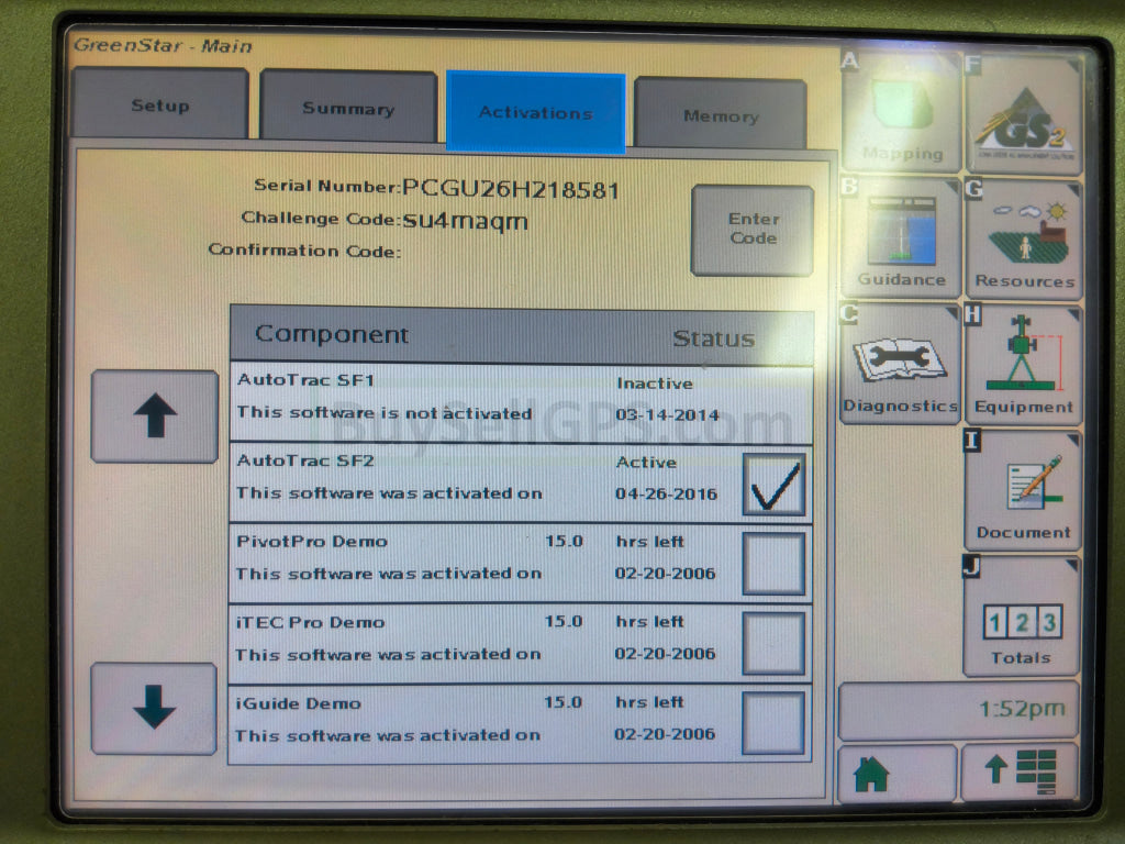 John Deere Greenstar™ Gs2 2600 Display Agriculture