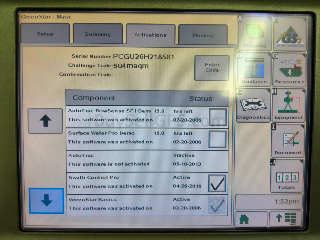 John Deere Greenstar™ Gs2 2600 Display Agriculture