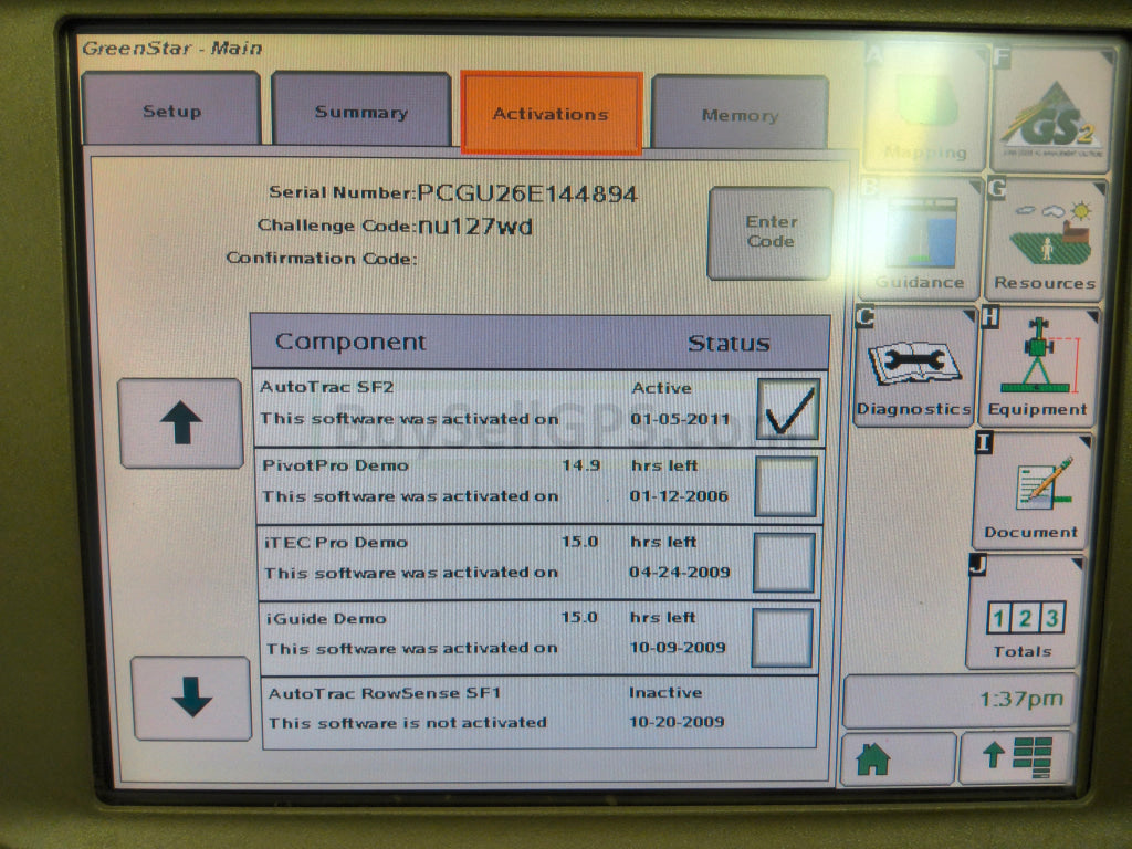 John Deere Greenstar™ Gs2 2600 Display Agriculture