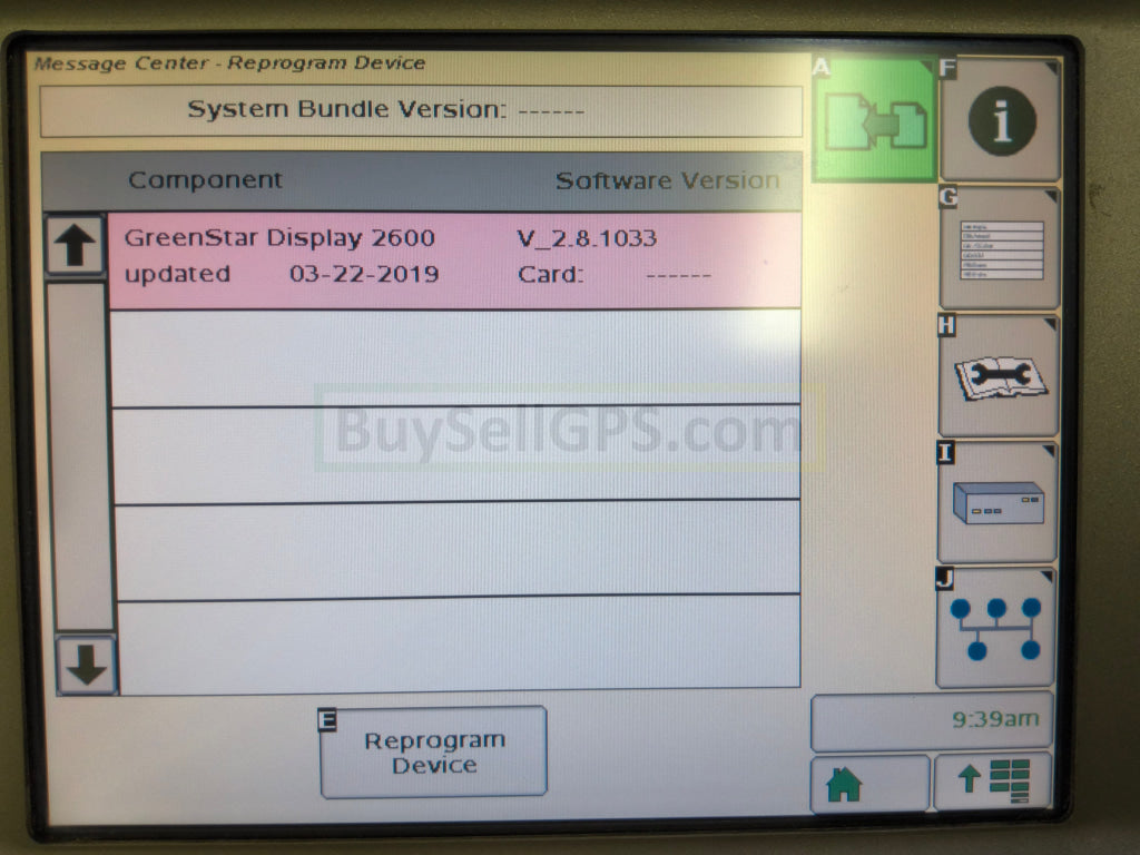 John Deere GreenStar™ GS2 2600 Display Agriculture