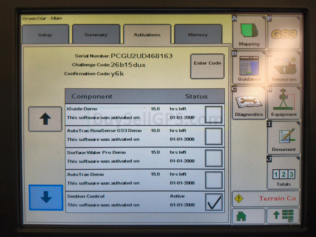 John Deere Greenstar™ Gs3 2630 Display Agriculture