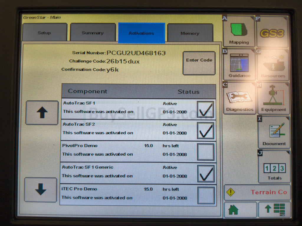 John Deere Greenstar™ Gs3 2630 Display Agriculture