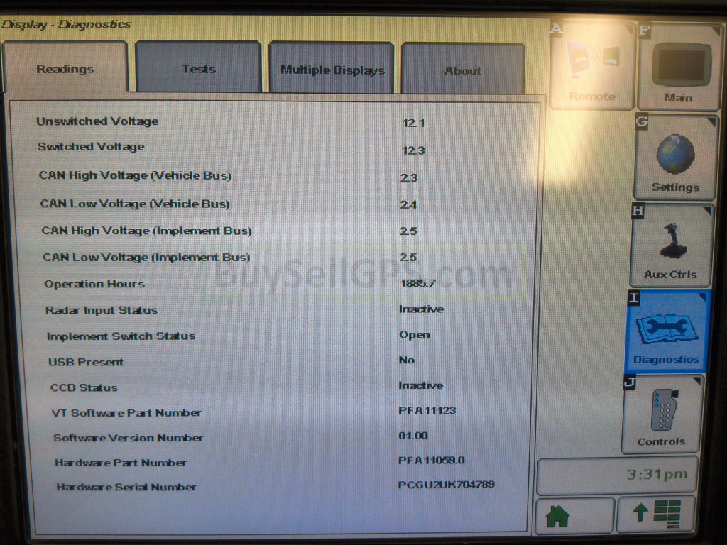 John Deere Greenstar Gs3 2630 Display Agriculture