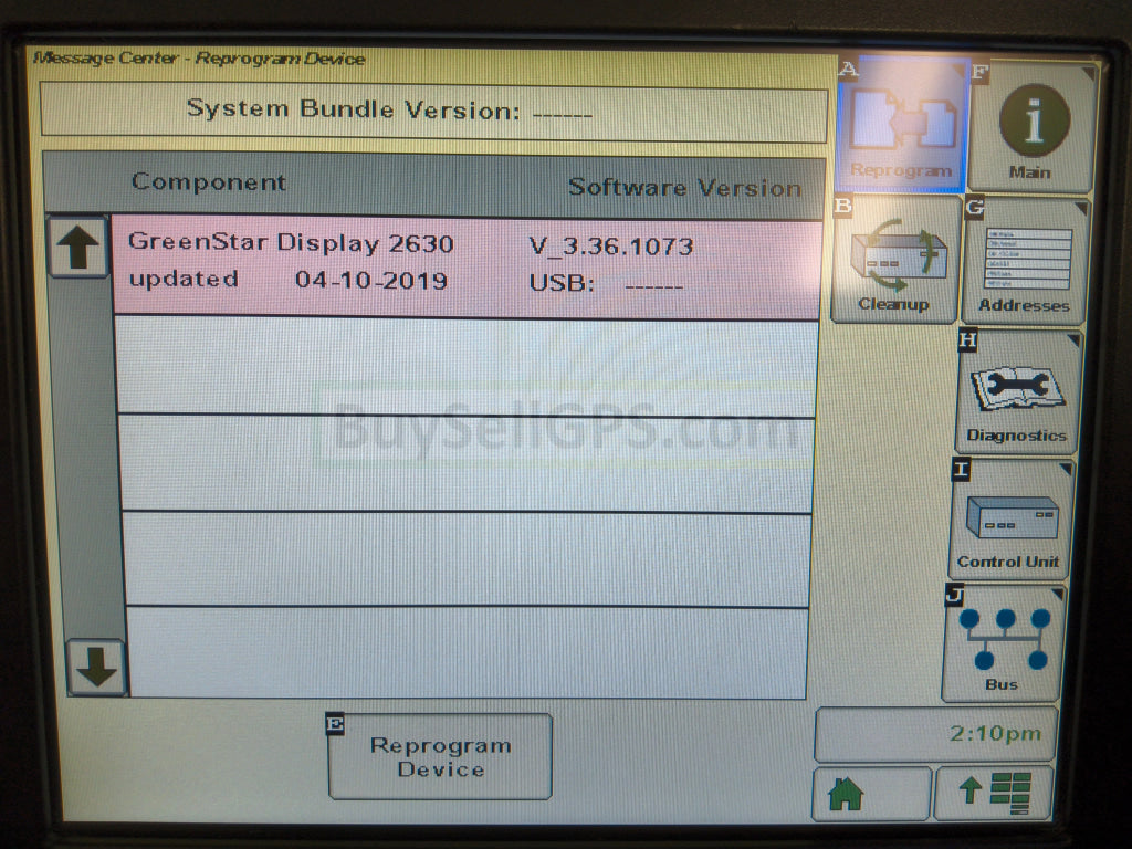 John Deere GreenStar™ GS3 2630 Display Agriculture