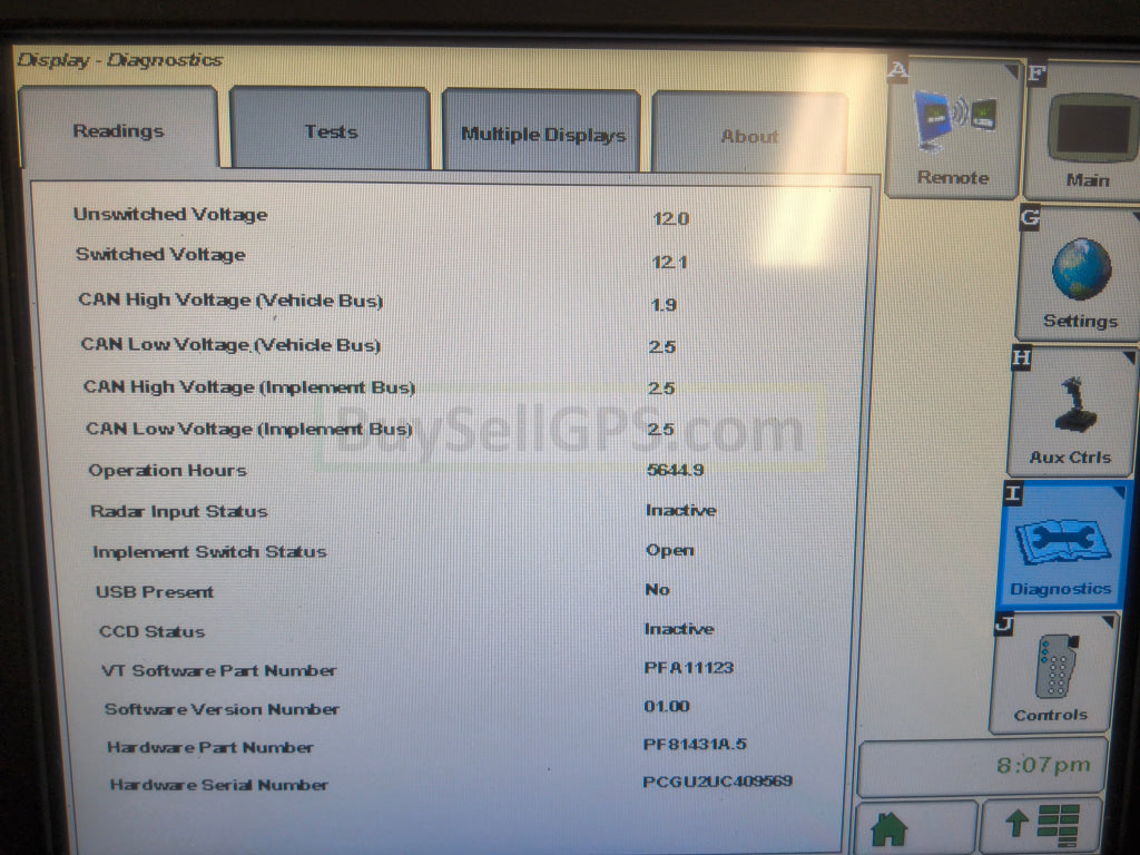 John Deere GreenStar™ GS3 2630 Display 2012 | AutoTrac SF2 (any signal level GPS) and Section Control | Good to Very