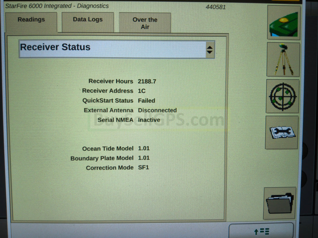 John Deere Integrated StarFire™ 6000 GPS Receiver Agriculture