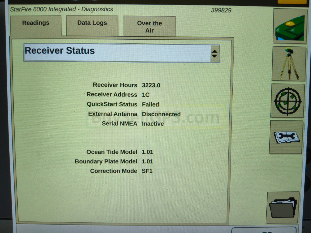 John Deere Integrated StarFire™ 6000 GPS Receiver Agriculture