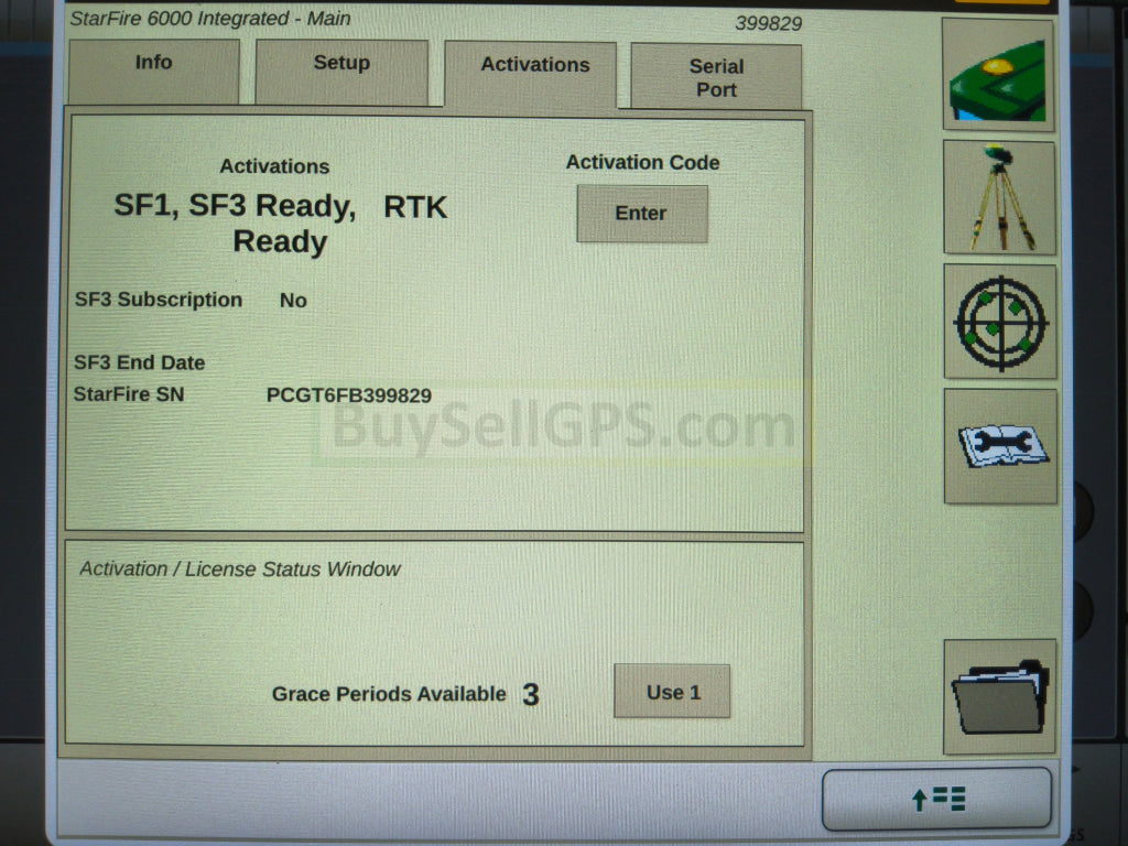 John Deere Integrated StarFire™ 6000 GPS Receiver Agriculture