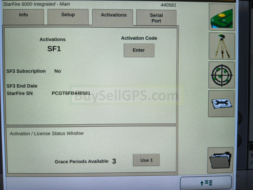 John Deere Integrated StarFire™ 6000 GPS Receiver Agriculture
