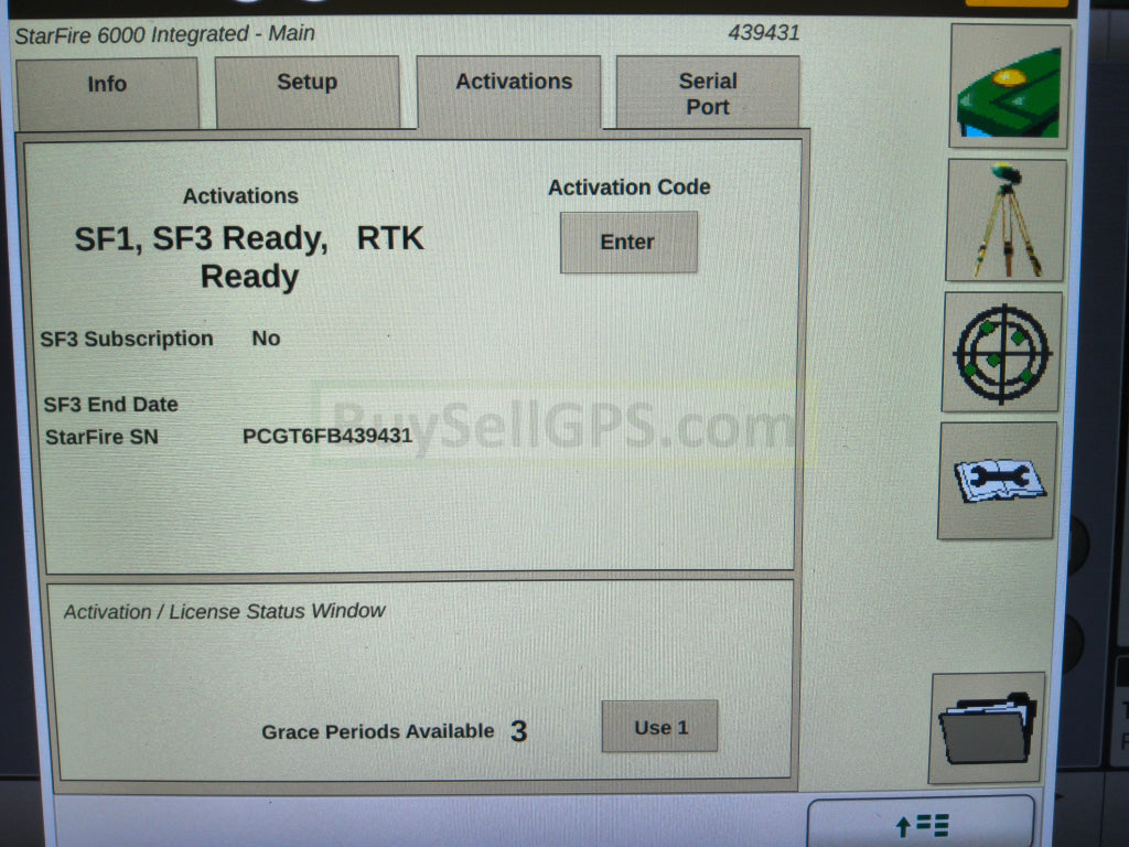 John Deere Integrated StarFire™ 6000 GPS Receiver Agriculture