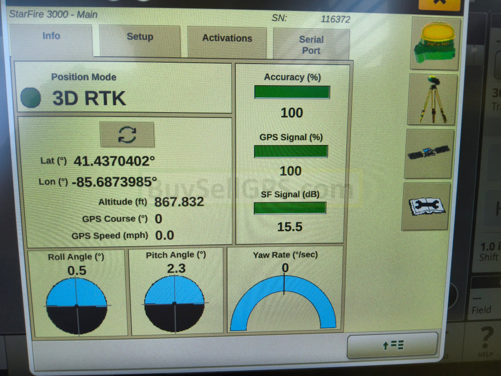 John Deere StarFire™ 3000 GPS Receiver Agriculture