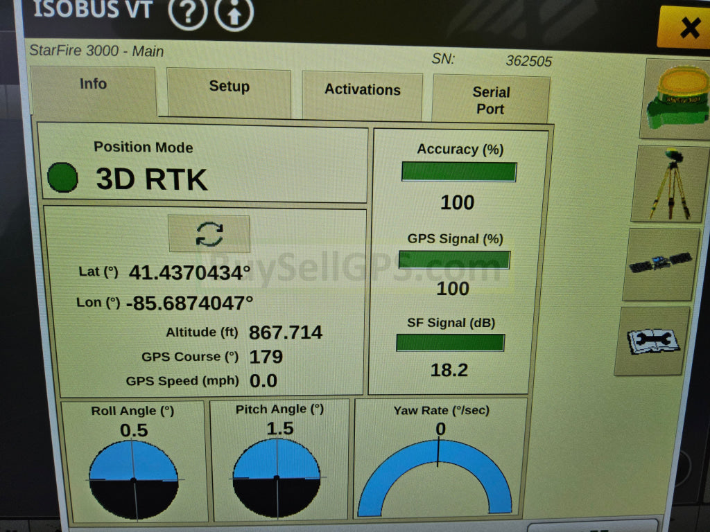 John Deere Starfire™ 3000 Gps Receiver Agriculture