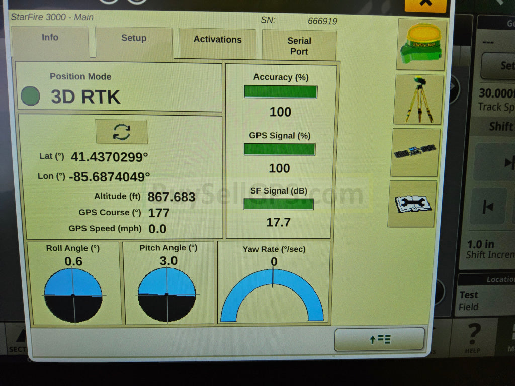 John Deere Starfire™ 3000 Gps Receiver Agriculture