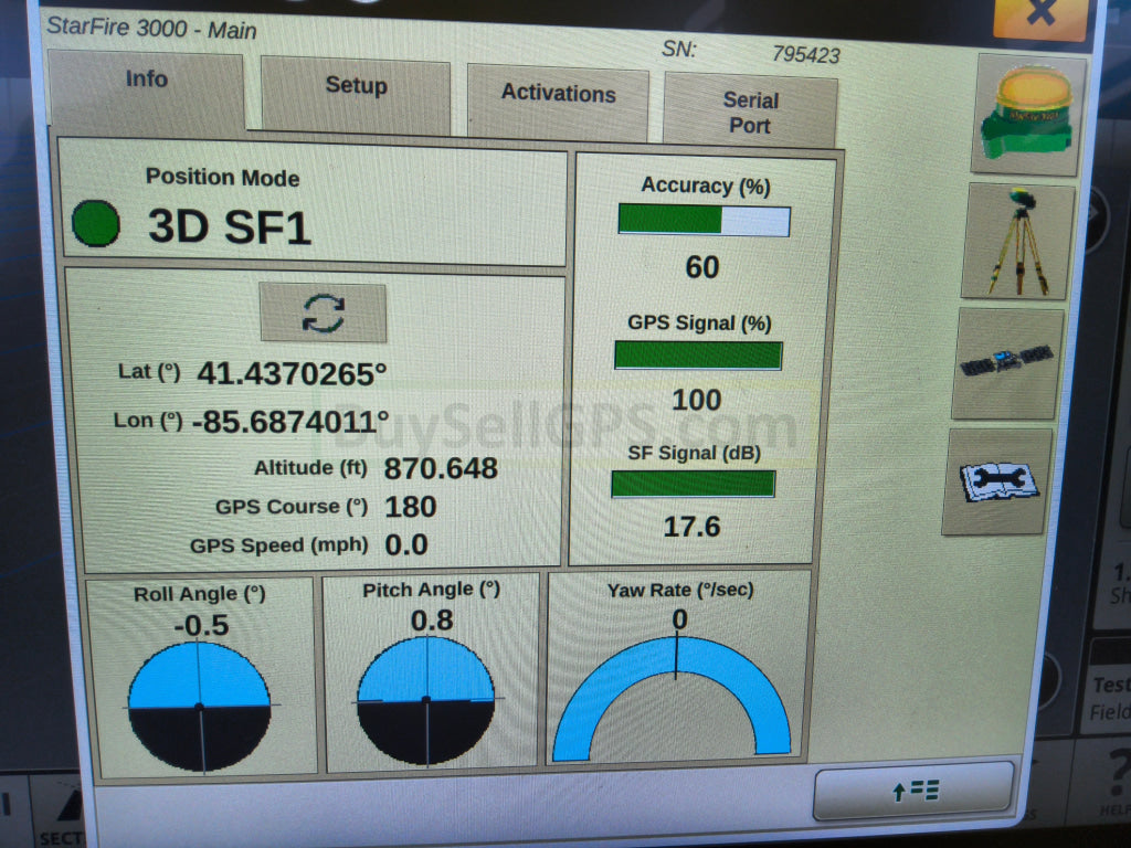 John Deere StarFire™ 3000 GPS Receiver Agriculture