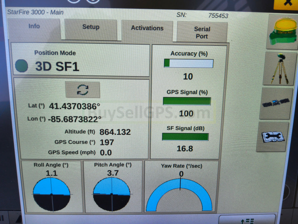 John Deere StarFire™ 3000 GPS Receiver Agriculture