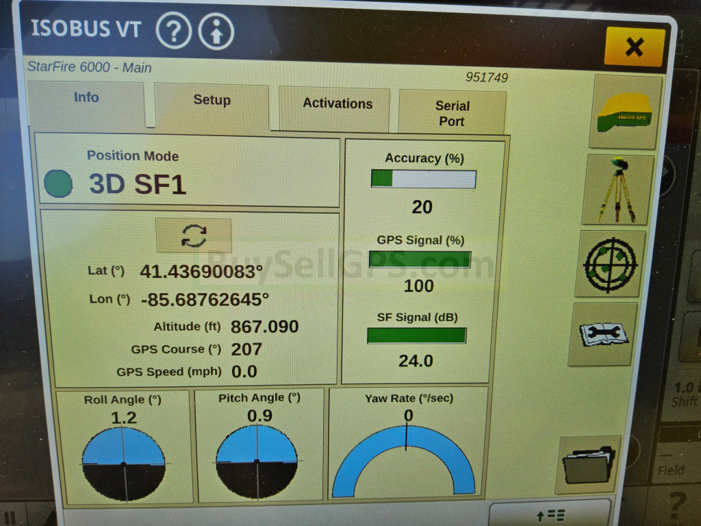 John Deere Starfire™ 6000 Gps Receiver Agriculture