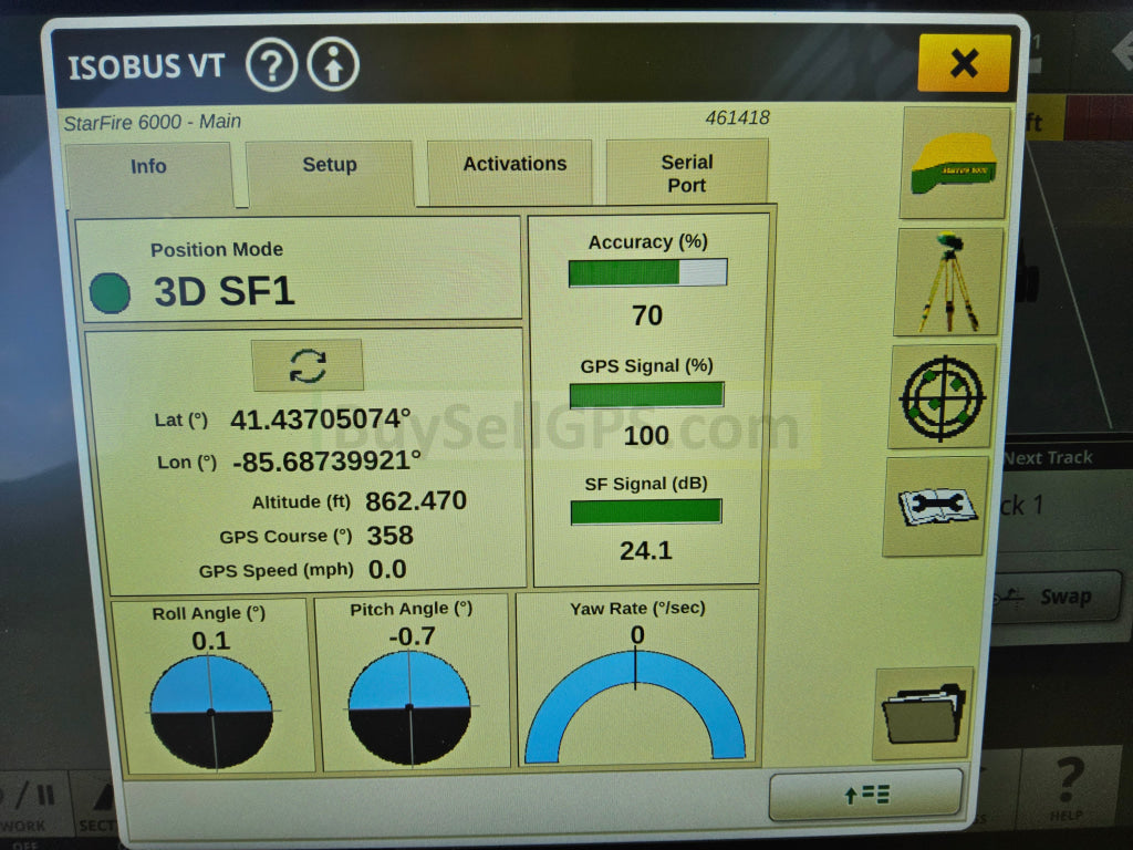 John Deere Starfire 6000 Gps Receiver Agriculture