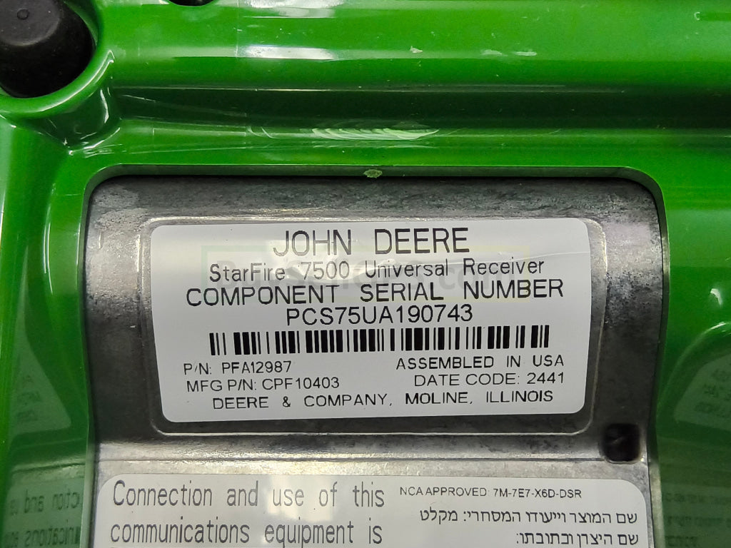 John Deere StarFire™ 7500 Universal GPS Receiver *** ON DISPLAY AT TRUNAV DAKOTAFEST*** 2024 | RTK Permanent with