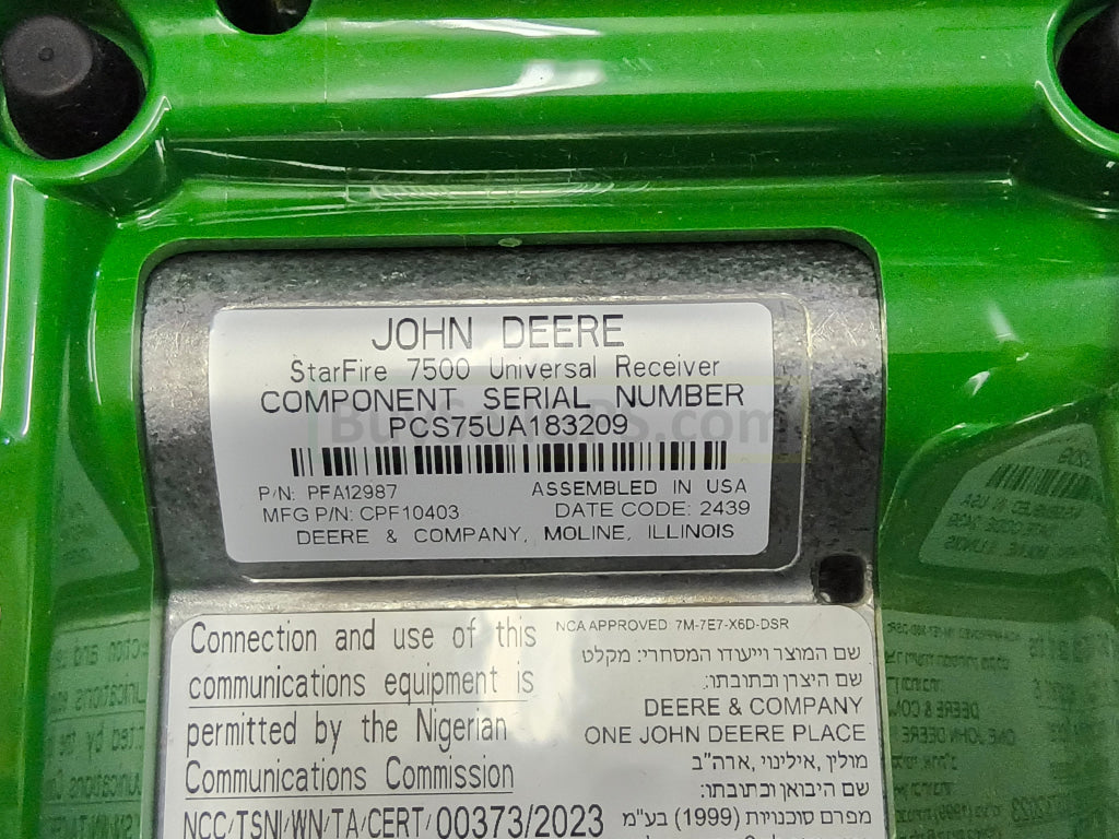 John Deere StarFire™ 7500 Universal GPS Receiver Agriculture