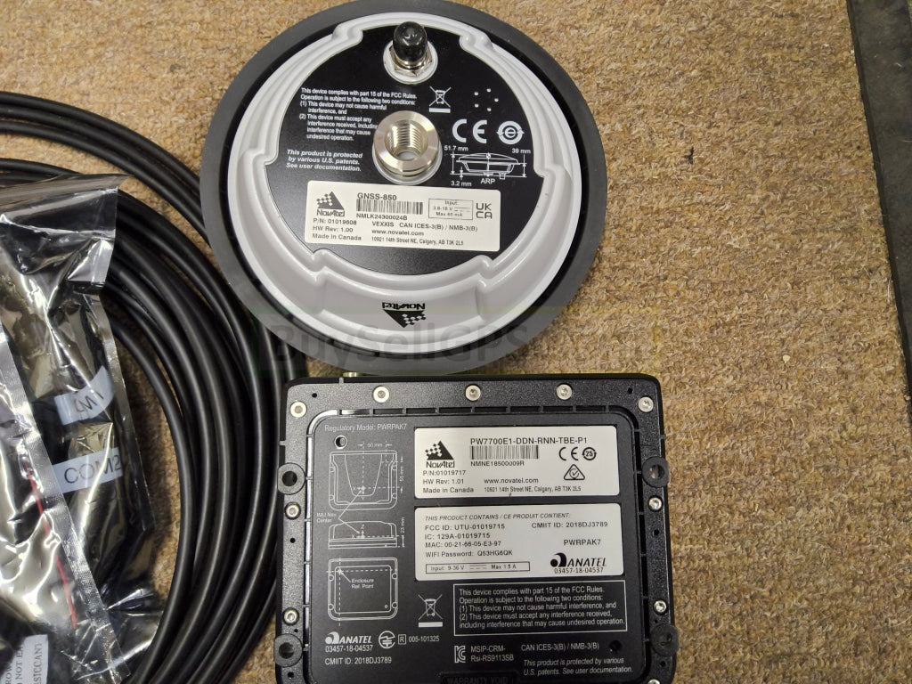 Novatel RTK Base Station Used PwrPak 7 with Used 850 Antenna | Ethernet and Wifi GPS + Glonass Only - can be upgraded