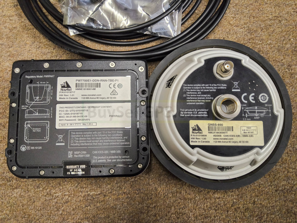Novatel RTK Base Station Used PwrPak 7 with Used 850 Antenna | Ethernet and Wifi GPS + Glonass Only - can be upgraded