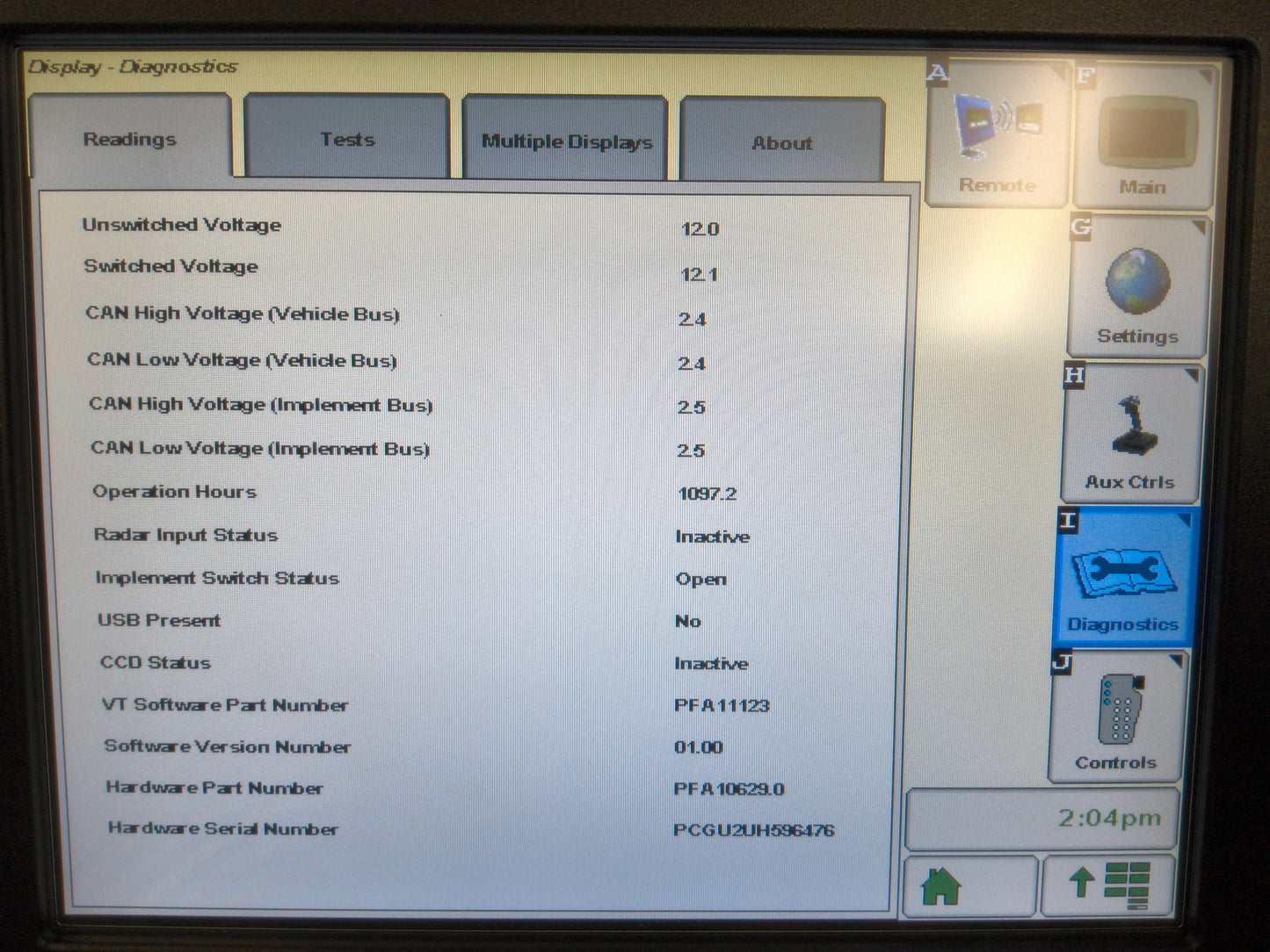 John Deere GreenStar™ GS3 2630 Display