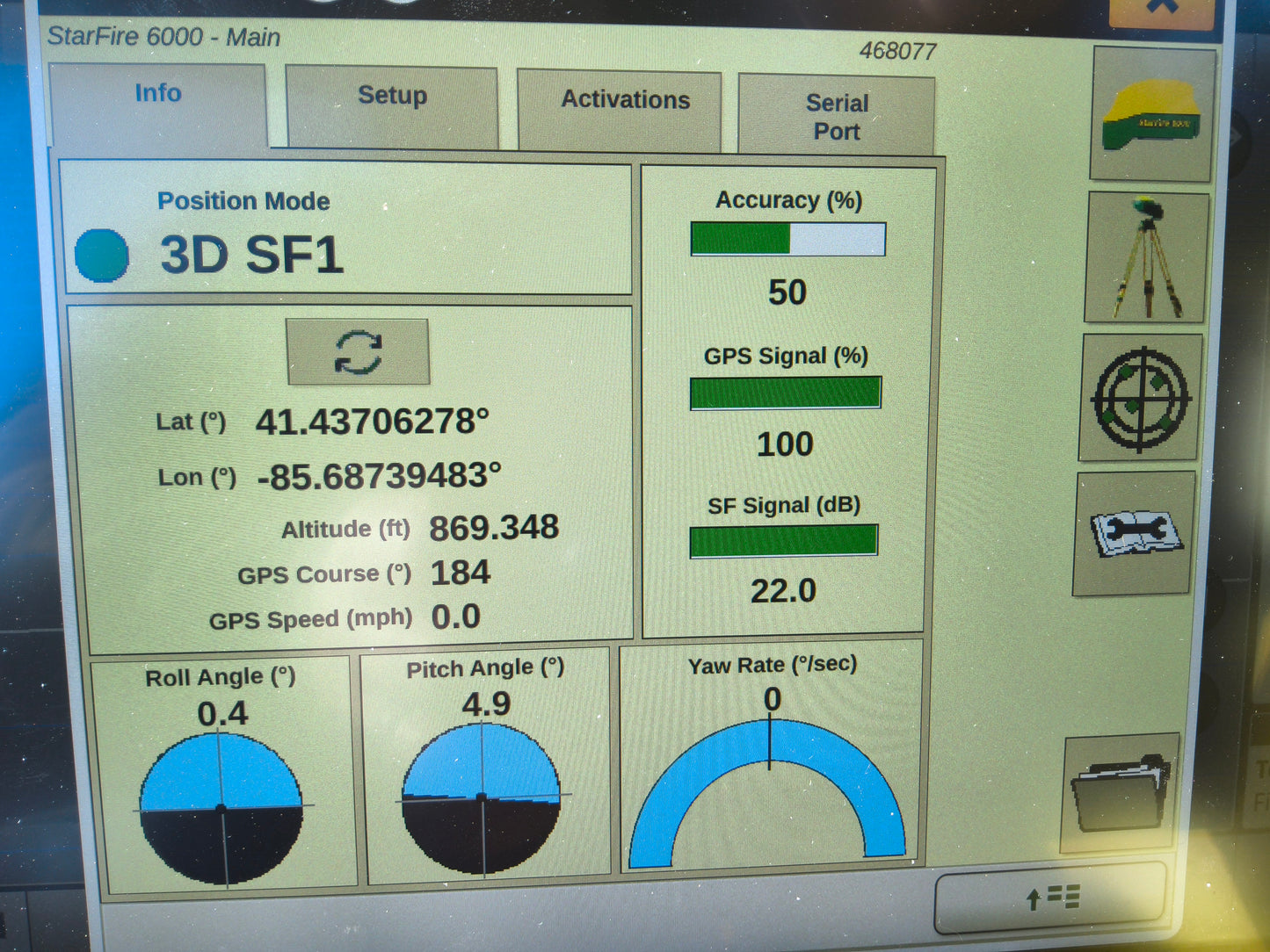 John Deere StarFire™ 6000 GPS Receiver