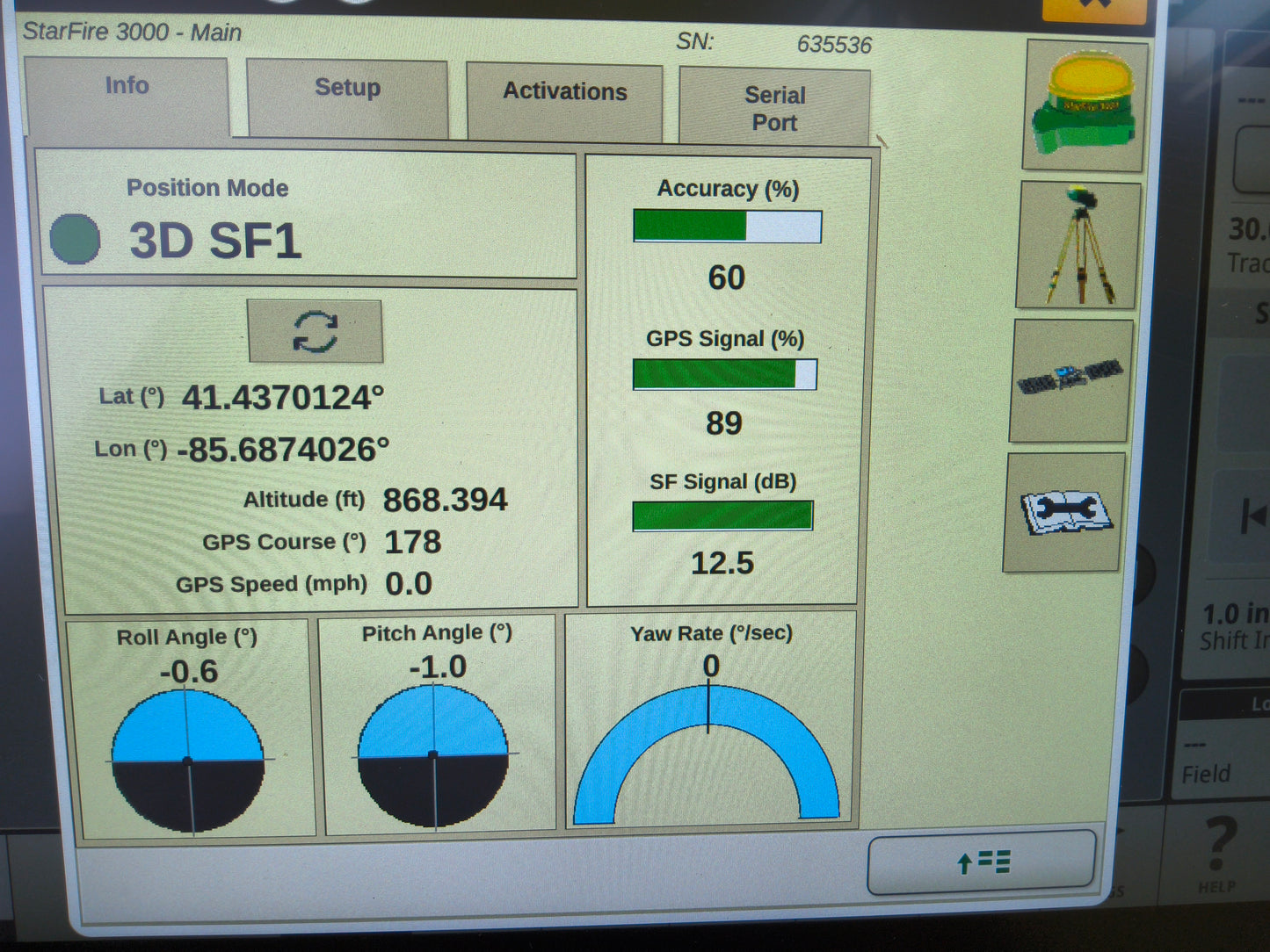 John Deere StarFire™ 3000 GPS Receiver