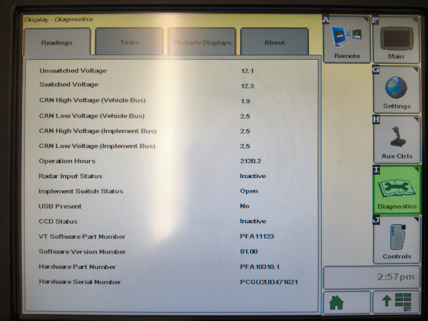 John Deere GreenStar™ GS3 2630 Display