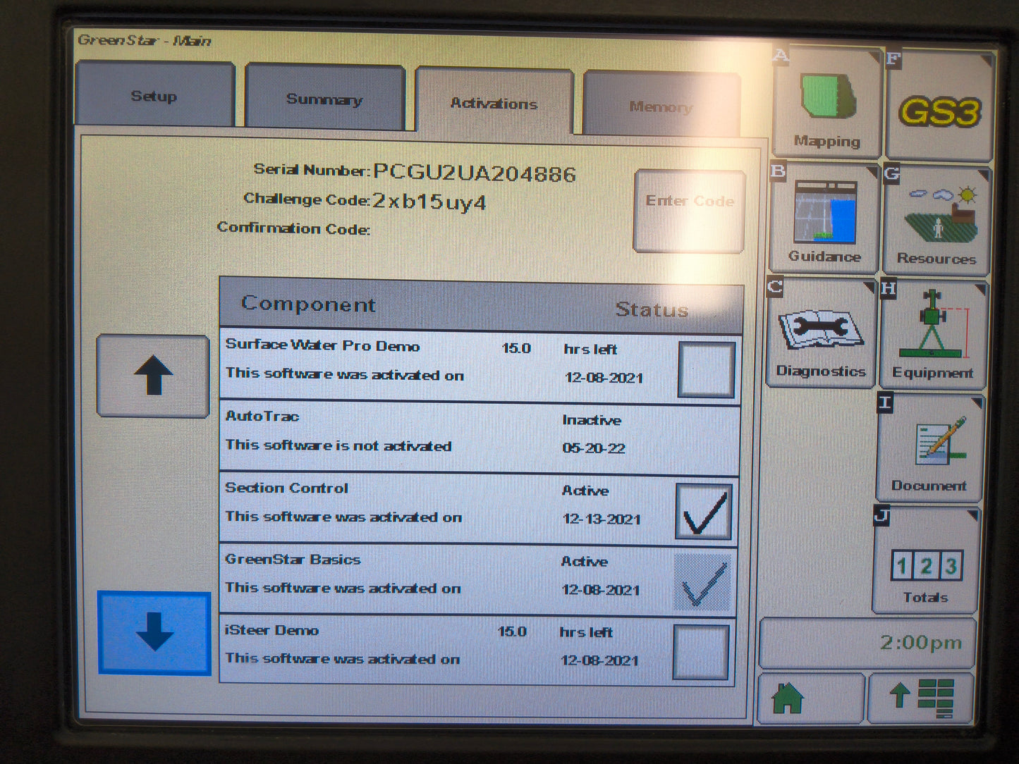 John Deere GreenStar™ GS3 2630 Display