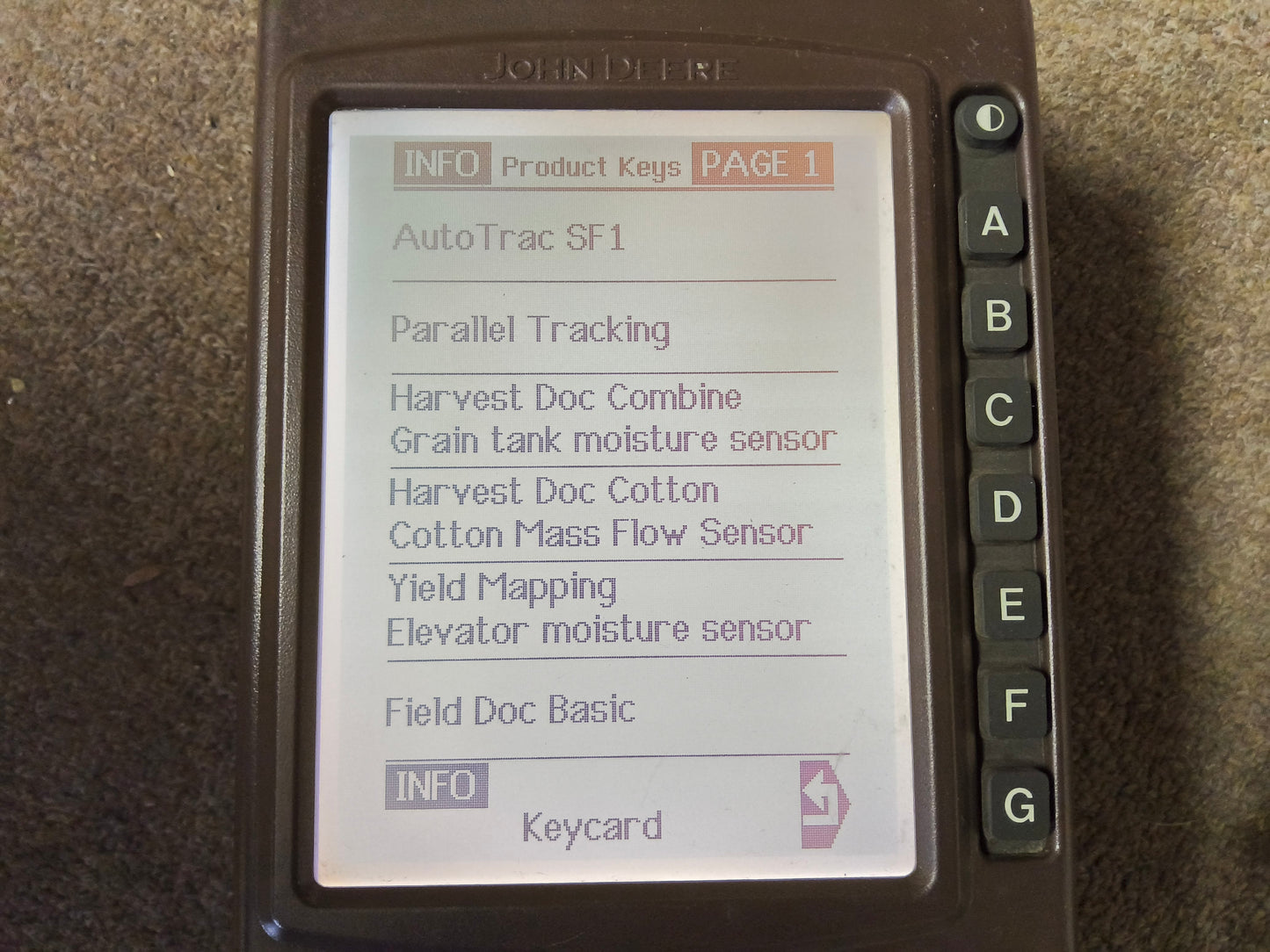John Deere Original GreenStar™ Display (GSD4 / BrownBox) - Key Cards Mobile Processors etc