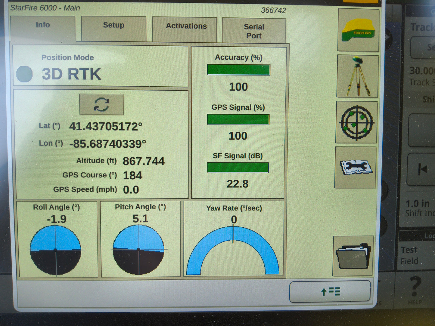 John Deere StarFire™ 6000 GPS Receiver