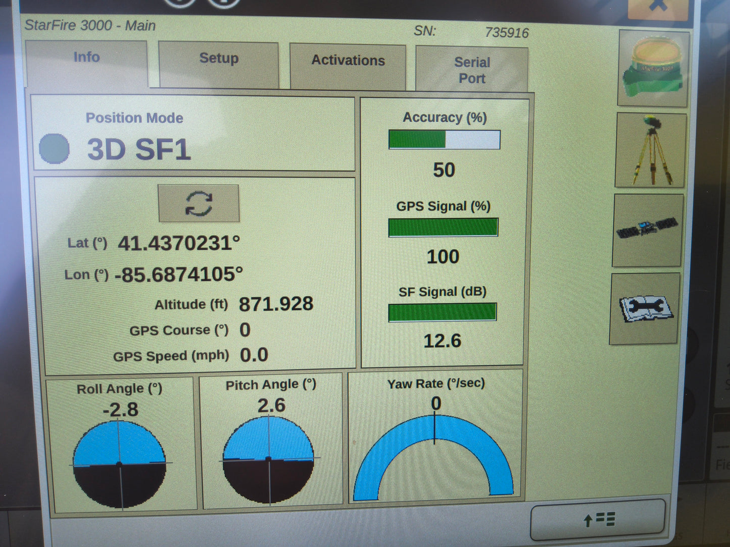 John Deere StarFire™ 3000 GPS Receiver
