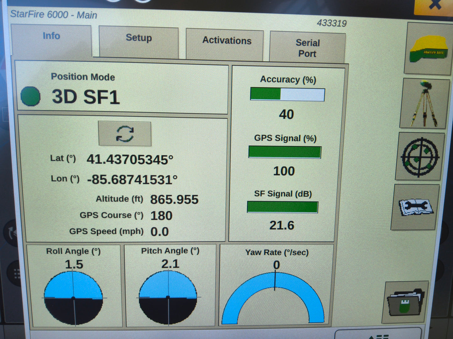 John Deere StarFire™ 6000 GPS Receiver