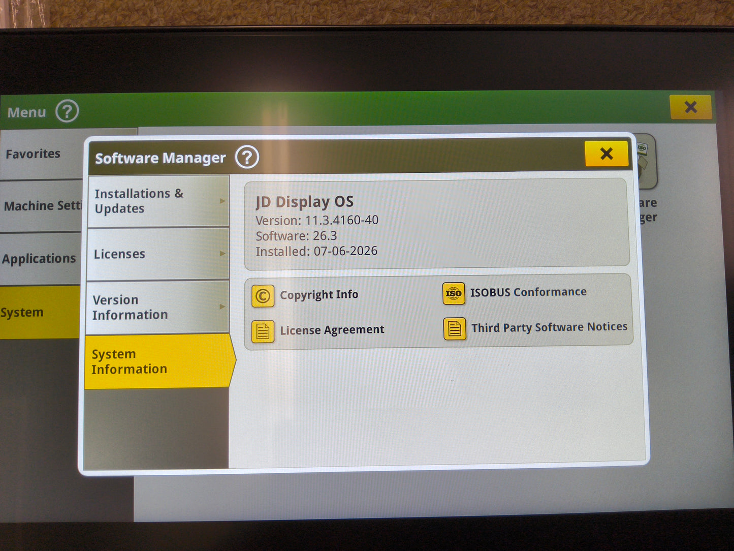 John Deere G5 Universal Display