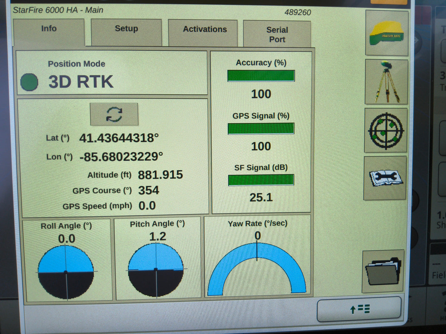 John Deere StarFire™ 6000 GPS Receiver