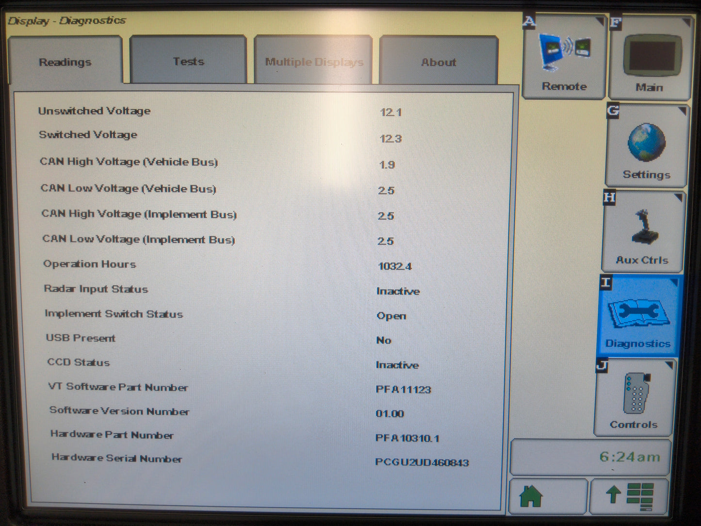 John Deere GreenStar™ GS3 2630 Display